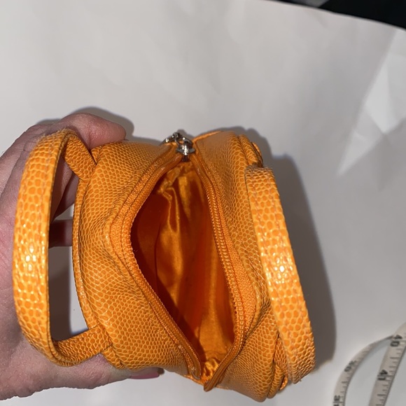 Old Navy Purse Pocket Book Handle Zip Up Side Snap Pocket Orange small - Picture 8 of 11